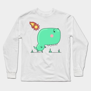 kawaii t rex Long Sleeve T-Shirt